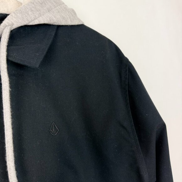 NWT Volcom Rexton Hooded Jacket Men's Size XL Black Grey Casual Streetwear - Picture 4 of 15